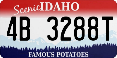 ID license plate 4B3288T