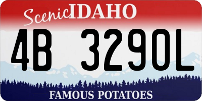 ID license plate 4B3290L