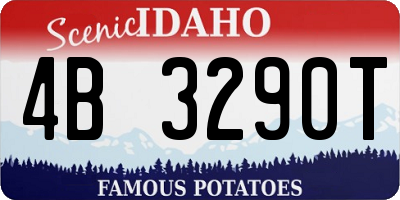 ID license plate 4B3290T