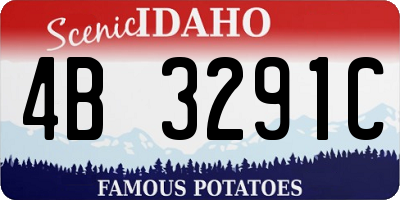 ID license plate 4B3291C