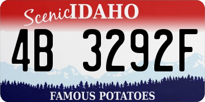 ID license plate 4B3292F
