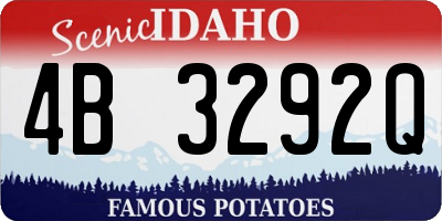 ID license plate 4B3292Q