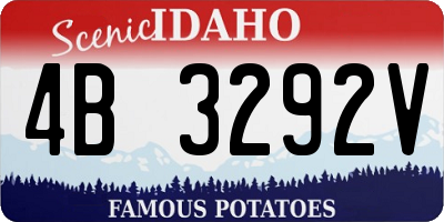 ID license plate 4B3292V