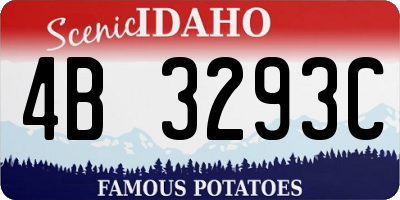 ID license plate 4B3293C