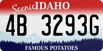 ID license plate 4B3293G