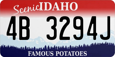 ID license plate 4B3294J