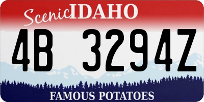 ID license plate 4B3294Z