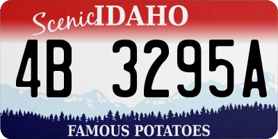 ID license plate 4B3295A
