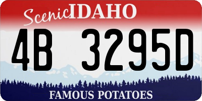 ID license plate 4B3295D
