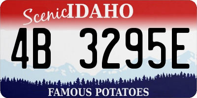 ID license plate 4B3295E