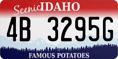 ID license plate 4B3295G