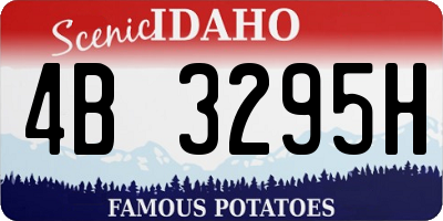 ID license plate 4B3295H