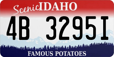 ID license plate 4B3295I