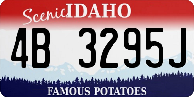 ID license plate 4B3295J