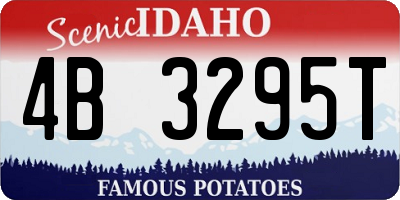 ID license plate 4B3295T