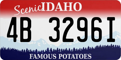ID license plate 4B3296I