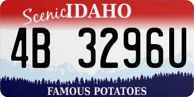 ID license plate 4B3296U