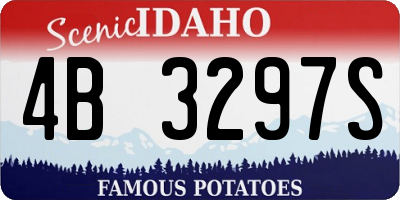ID license plate 4B3297S