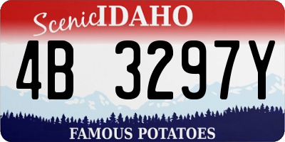 ID license plate 4B3297Y