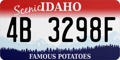 ID license plate 4B3298F