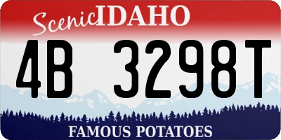 ID license plate 4B3298T