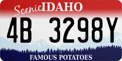 ID license plate 4B3298Y
