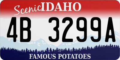 ID license plate 4B3299A