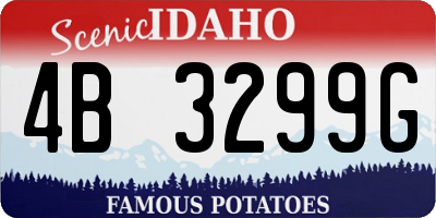 ID license plate 4B3299G