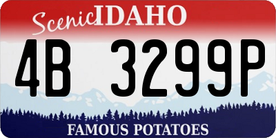 ID license plate 4B3299P