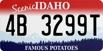 ID license plate 4B3299T