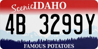 ID license plate 4B3299Y