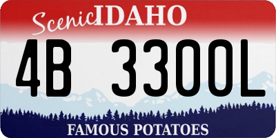 ID license plate 4B3300L