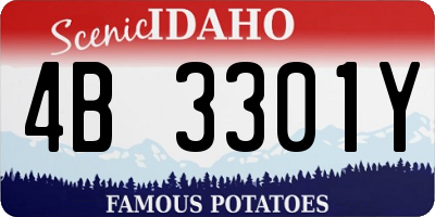 ID license plate 4B3301Y