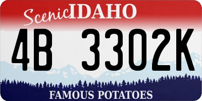 ID license plate 4B3302K