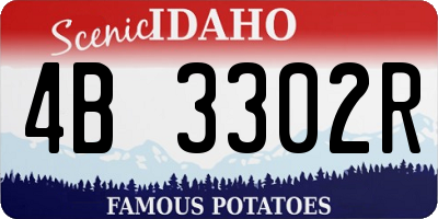 ID license plate 4B3302R