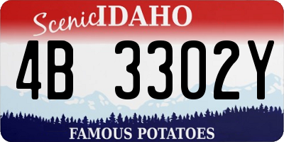 ID license plate 4B3302Y