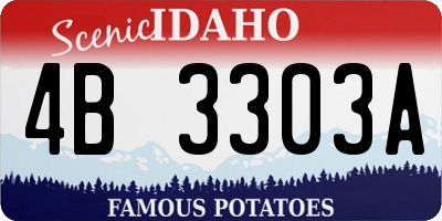 ID license plate 4B3303A