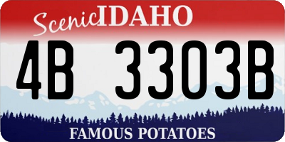 ID license plate 4B3303B