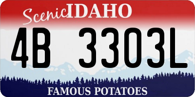 ID license plate 4B3303L