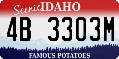 ID license plate 4B3303M