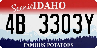 ID license plate 4B3303Y
