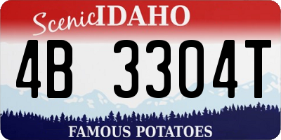 ID license plate 4B3304T