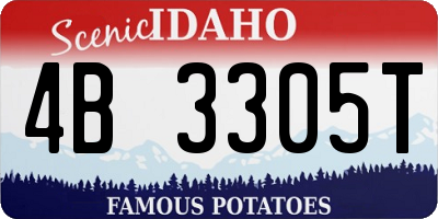 ID license plate 4B3305T