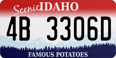 ID license plate 4B3306D