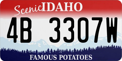 ID license plate 4B3307W