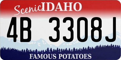 ID license plate 4B3308J