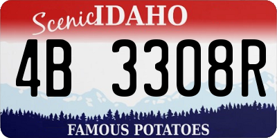ID license plate 4B3308R