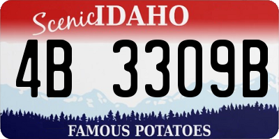 ID license plate 4B3309B