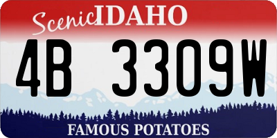 ID license plate 4B3309W
