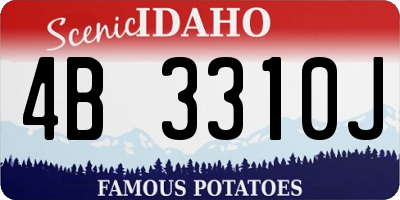 ID license plate 4B3310J